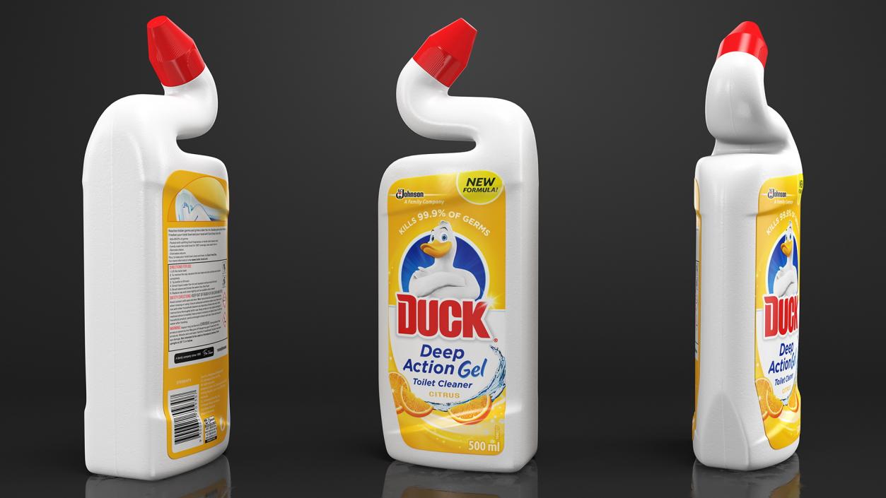 3D model Toilet Duck Cleaner and Freshener Citrus