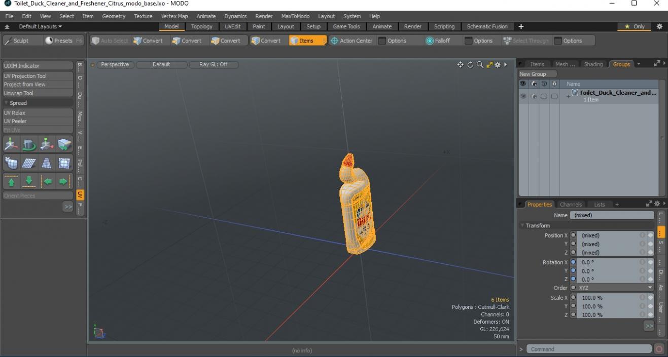 3D model Toilet Duck Cleaner and Freshener Citrus