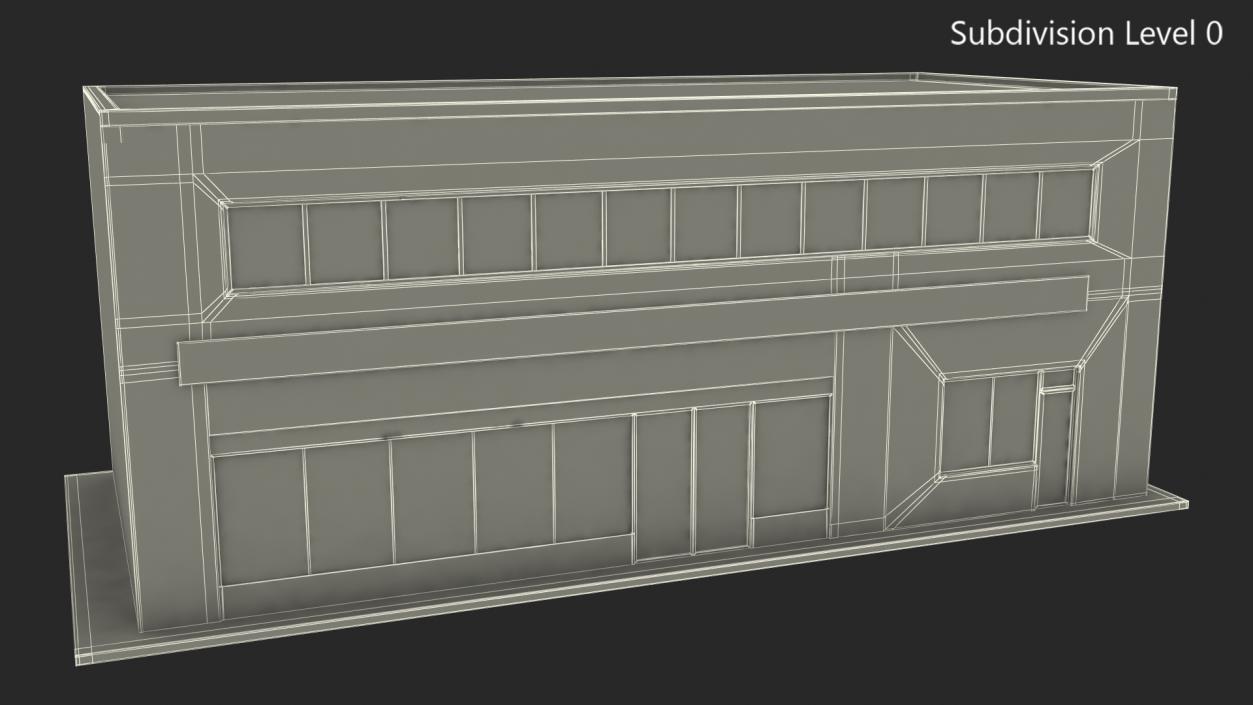 Shop and Office Building 3D model