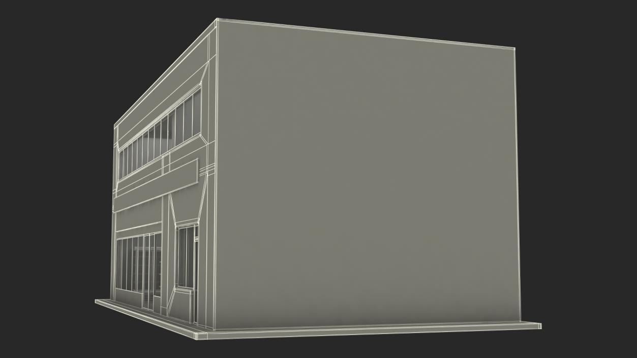 Shop and Office Building 3D model