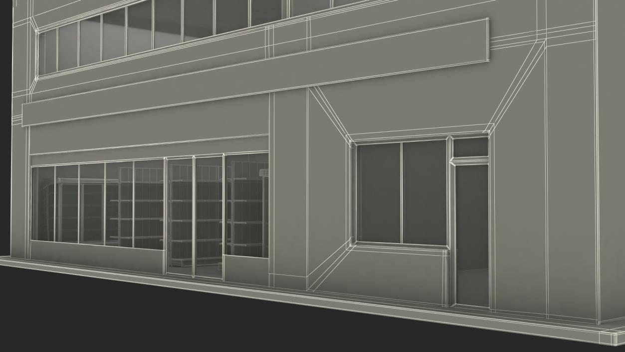 Shop and Office Building 3D model