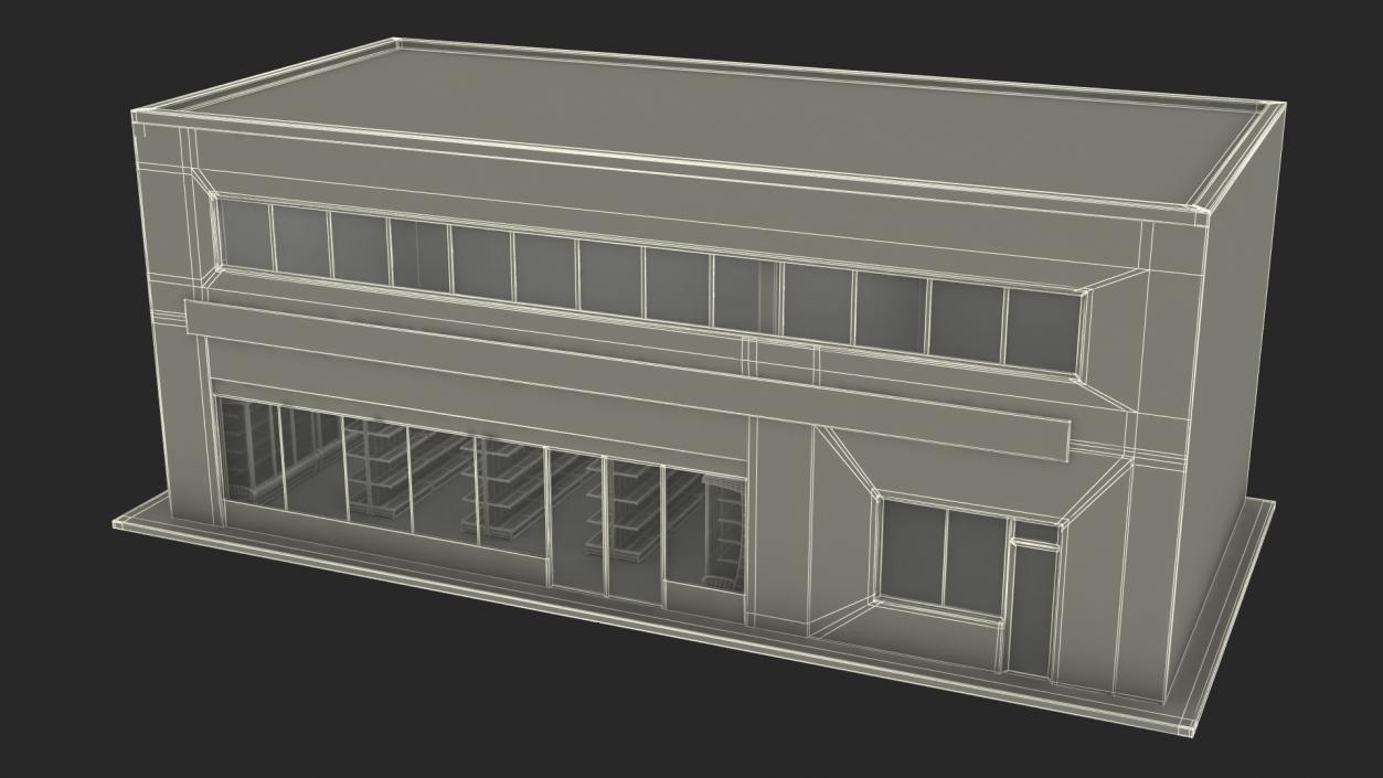 Shop and Office Building 3D model