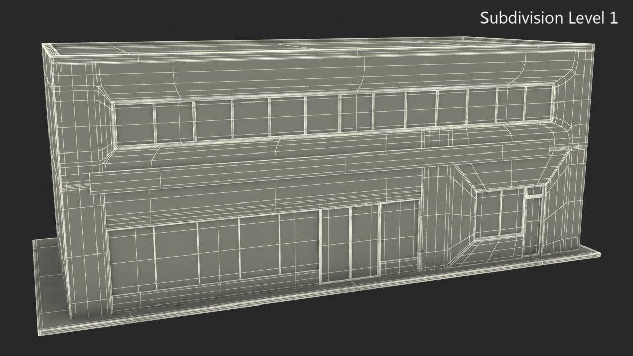 Shop and Office Building 3D model