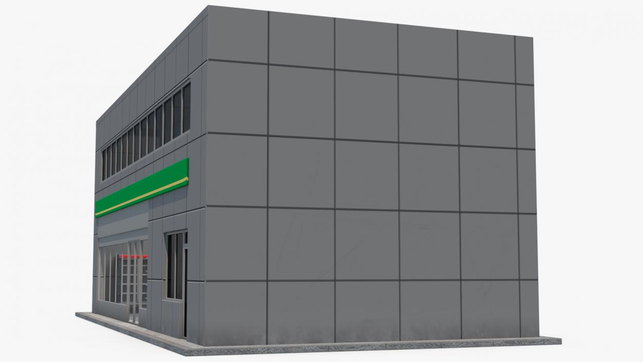 Shop and Office Building 3D model