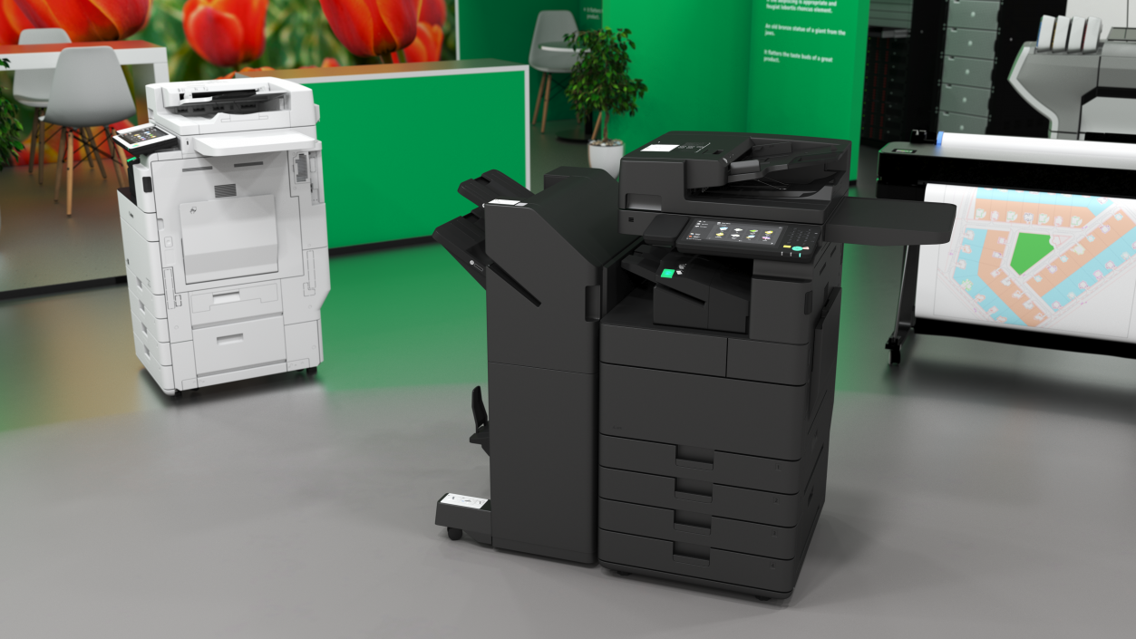 Laser MFP Black with Booklet Finisher 3D