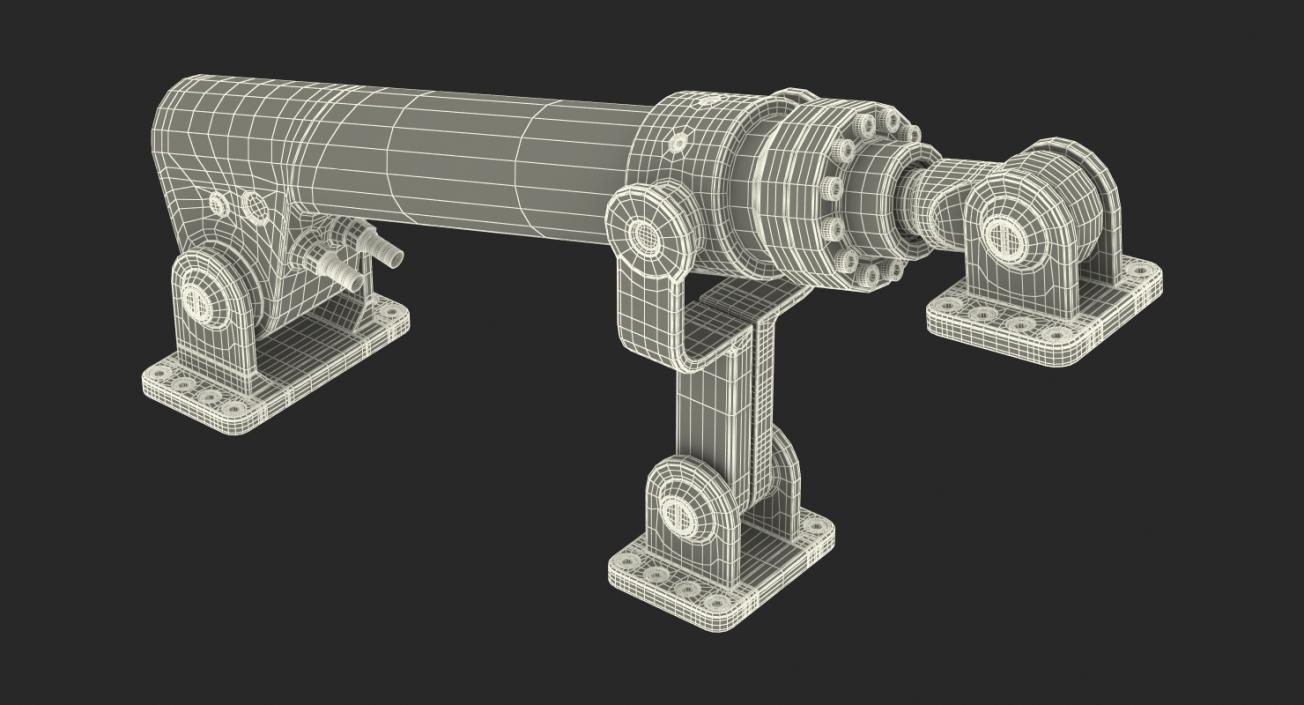 Anodized Hydraulic Cylinder 8 3D model