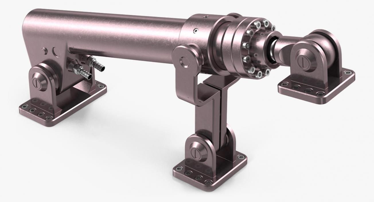 Anodized Hydraulic Cylinder 8 3D model