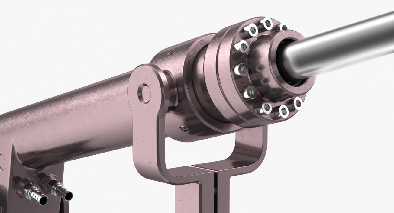 Anodized Hydraulic Cylinder 8 3D model