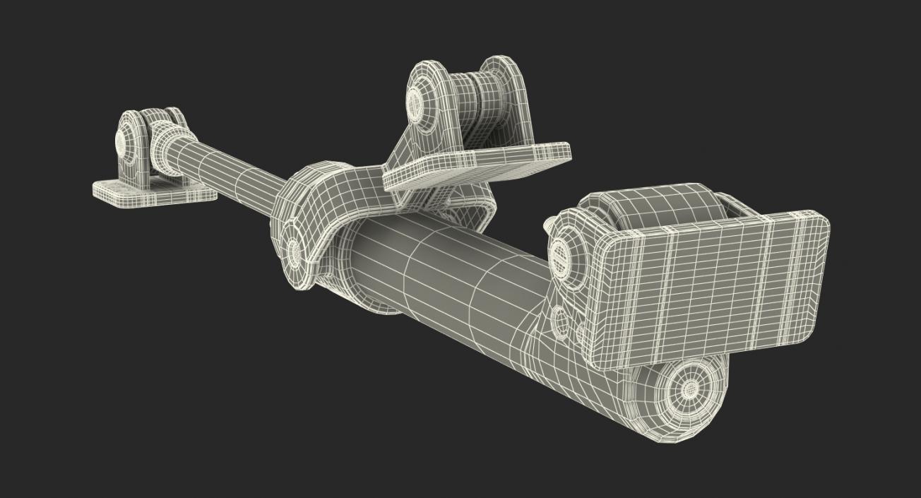 Anodized Hydraulic Cylinder 8 3D model