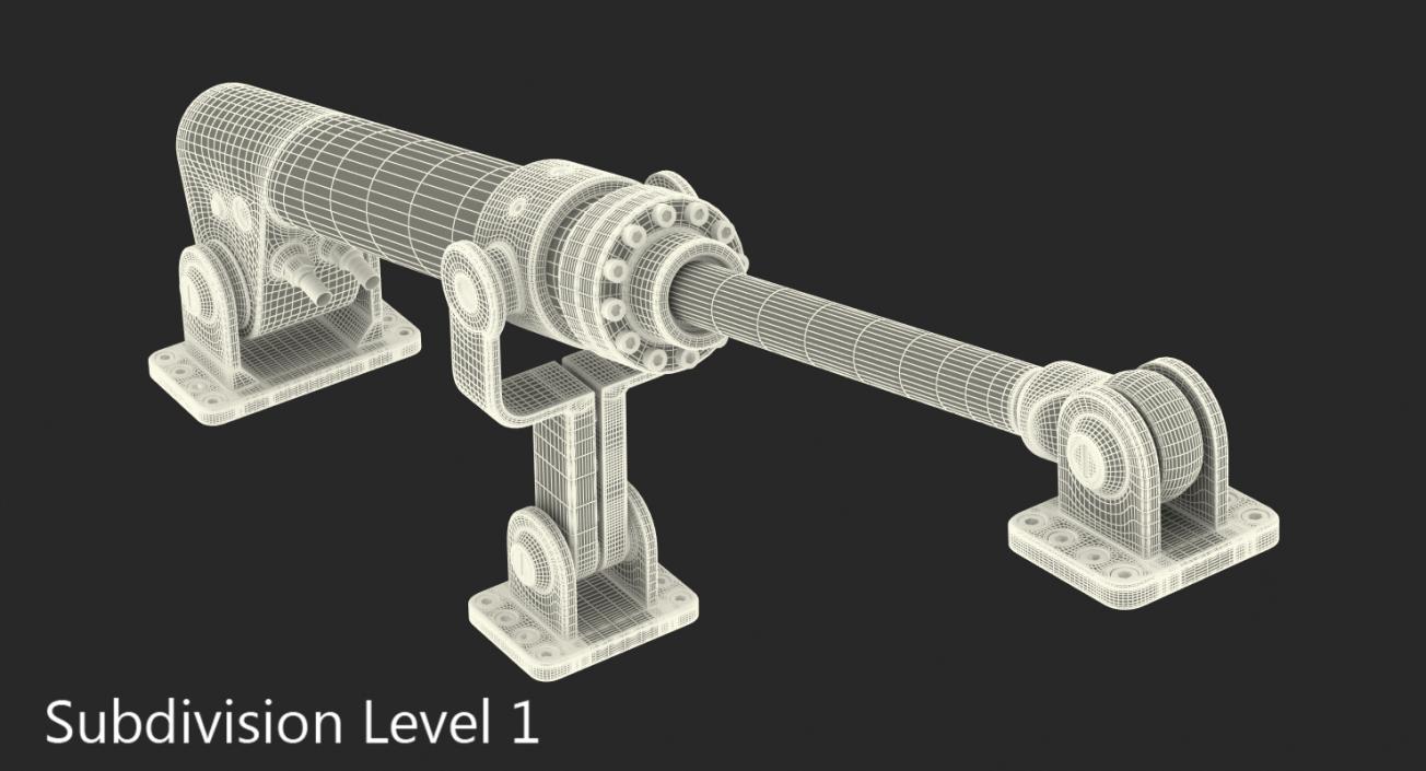 Anodized Hydraulic Cylinder 8 3D model