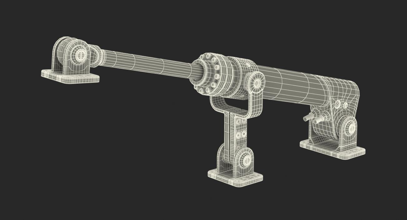 Anodized Hydraulic Cylinder 8 3D model