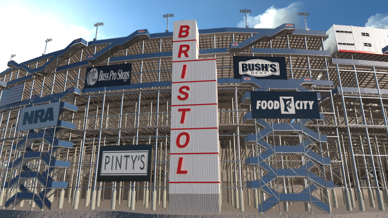 3D Short Track NASCAR Bristol Motor Speedway