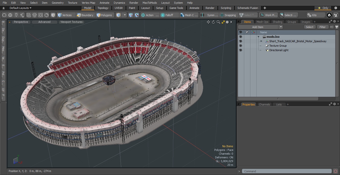 3D Short Track NASCAR Bristol Motor Speedway