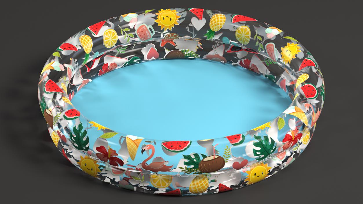 Inflatable Swimming Pool Tropical Style 3D model