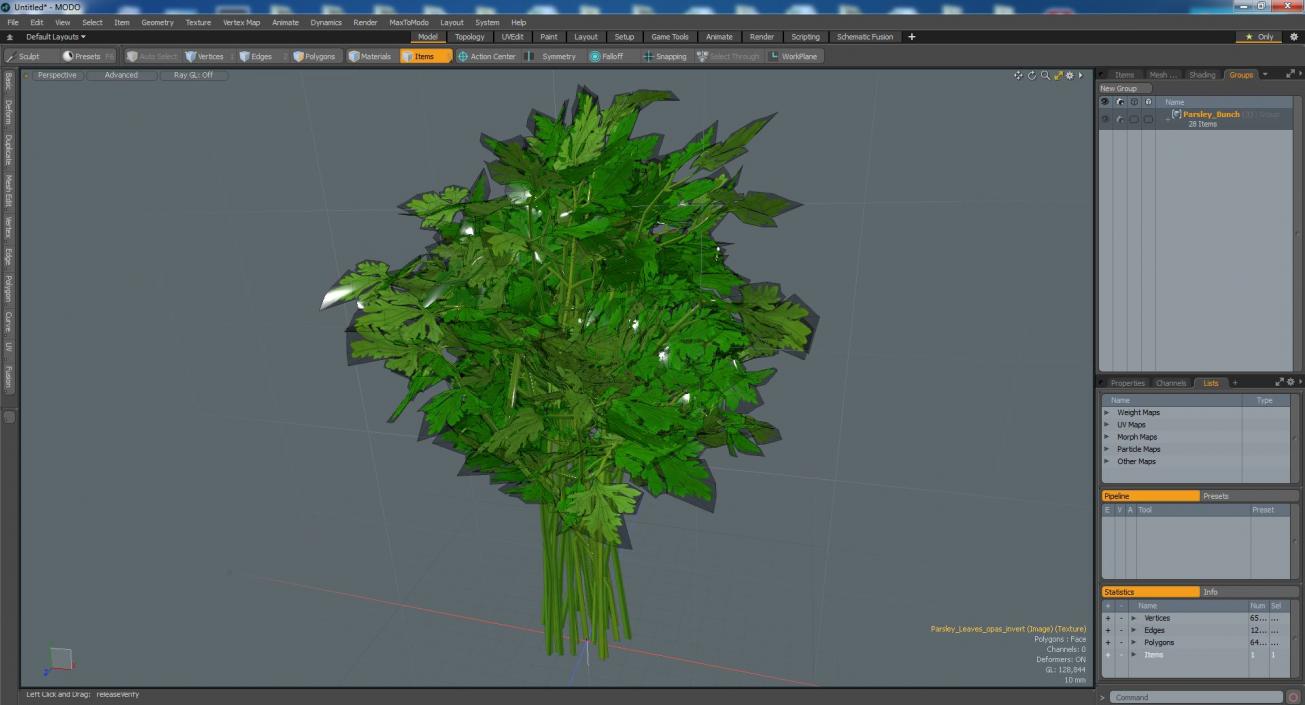 3D Parsley Bunch model