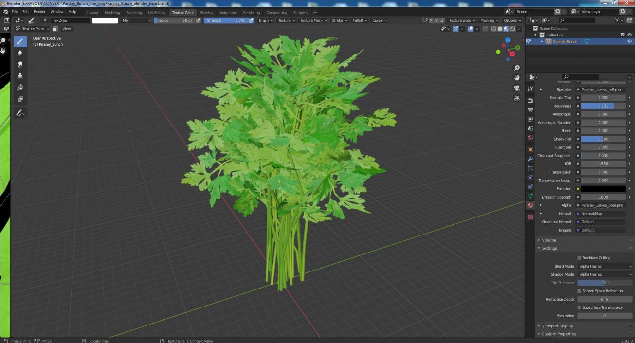 3D Parsley Bunch model