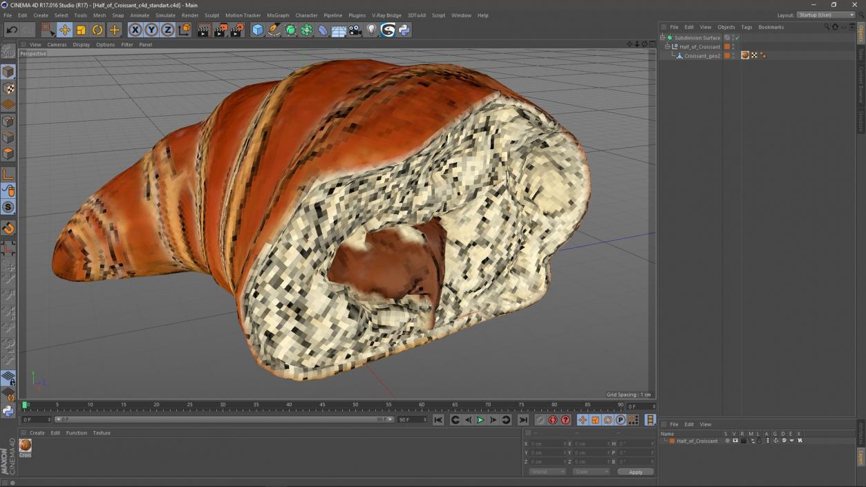 Half of Croissant 3D