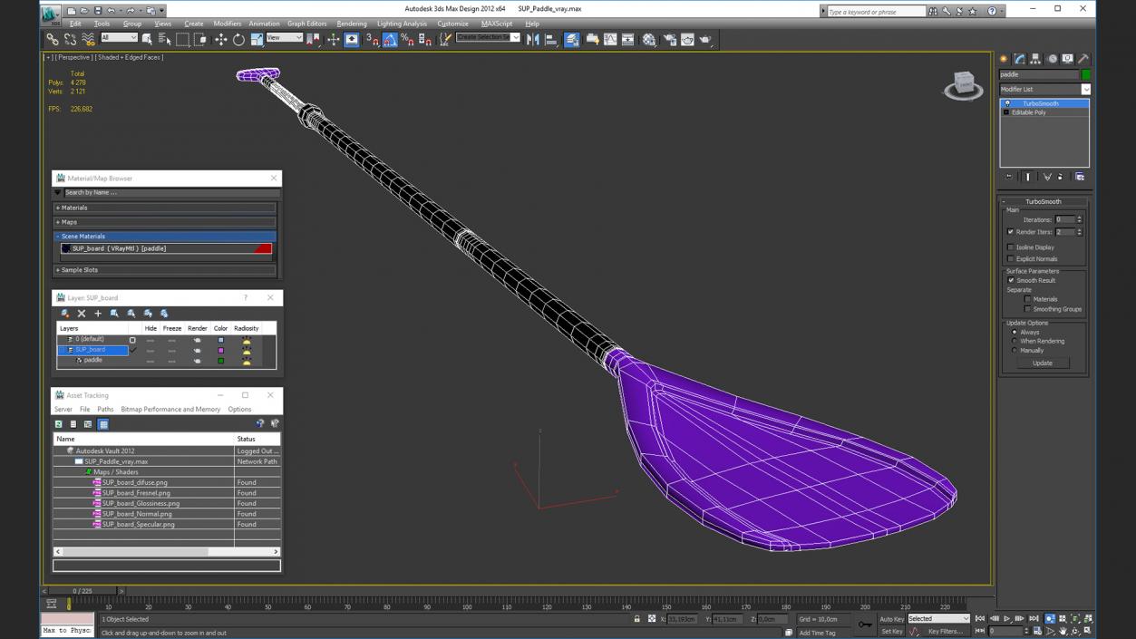 3D model SUP Paddle