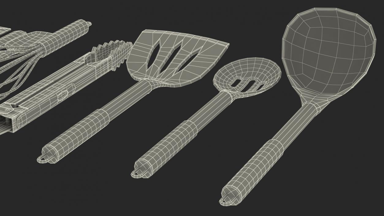 3D Kitchen Utensils Bronze model