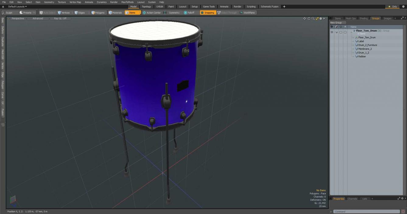 Floor Tom Drum 3D model