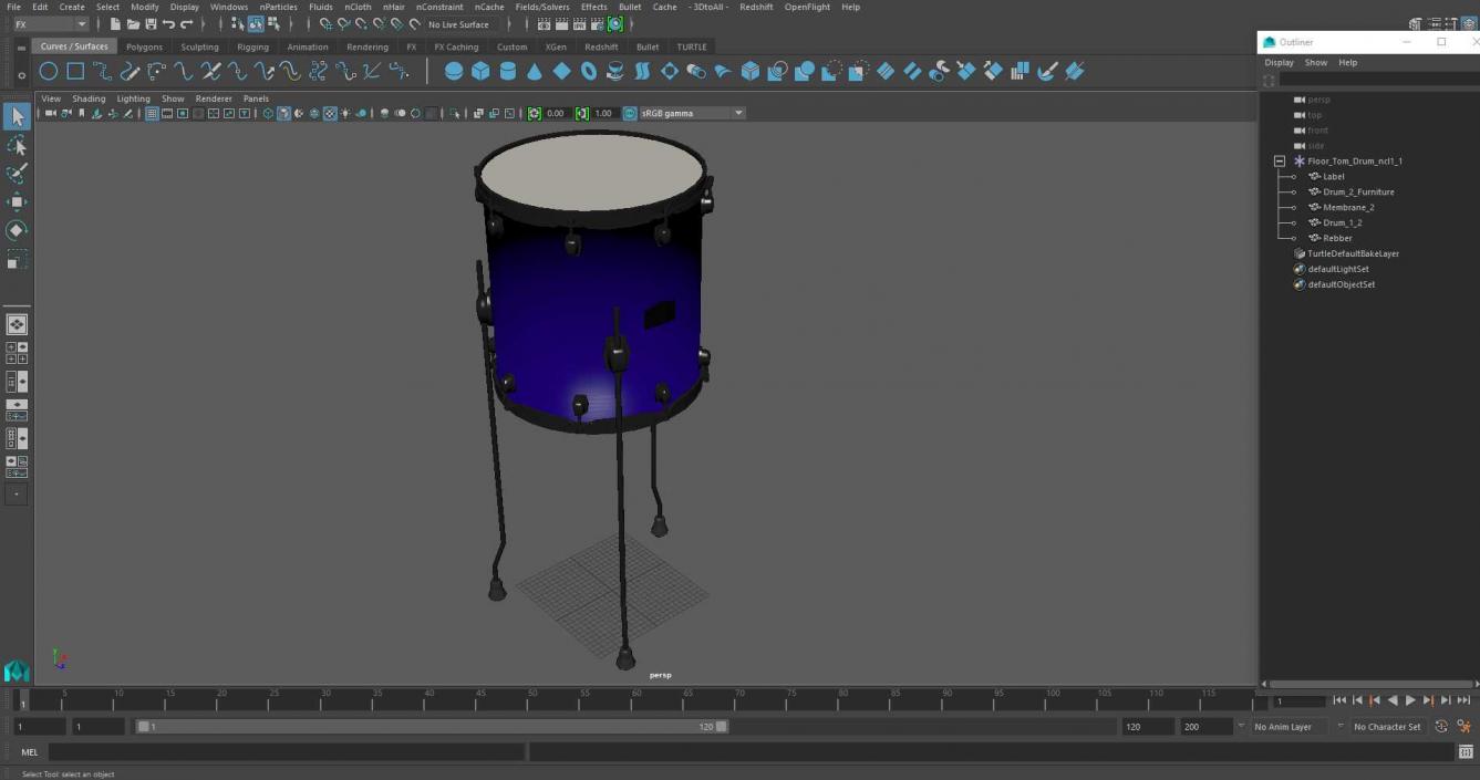 Floor Tom Drum 3D model