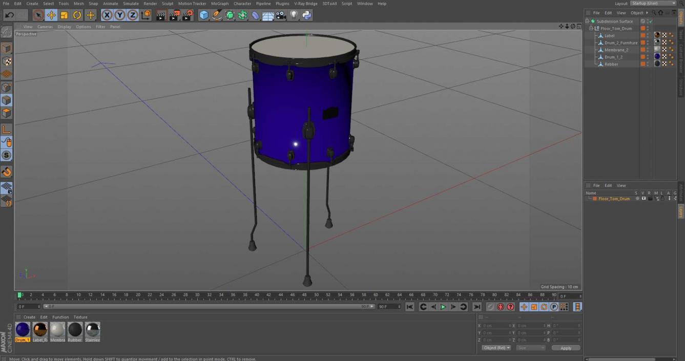 Floor Tom Drum 3D model