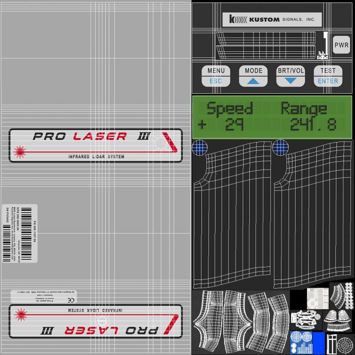 3D model Kustom ProLaser III LIDAR Speed Gun