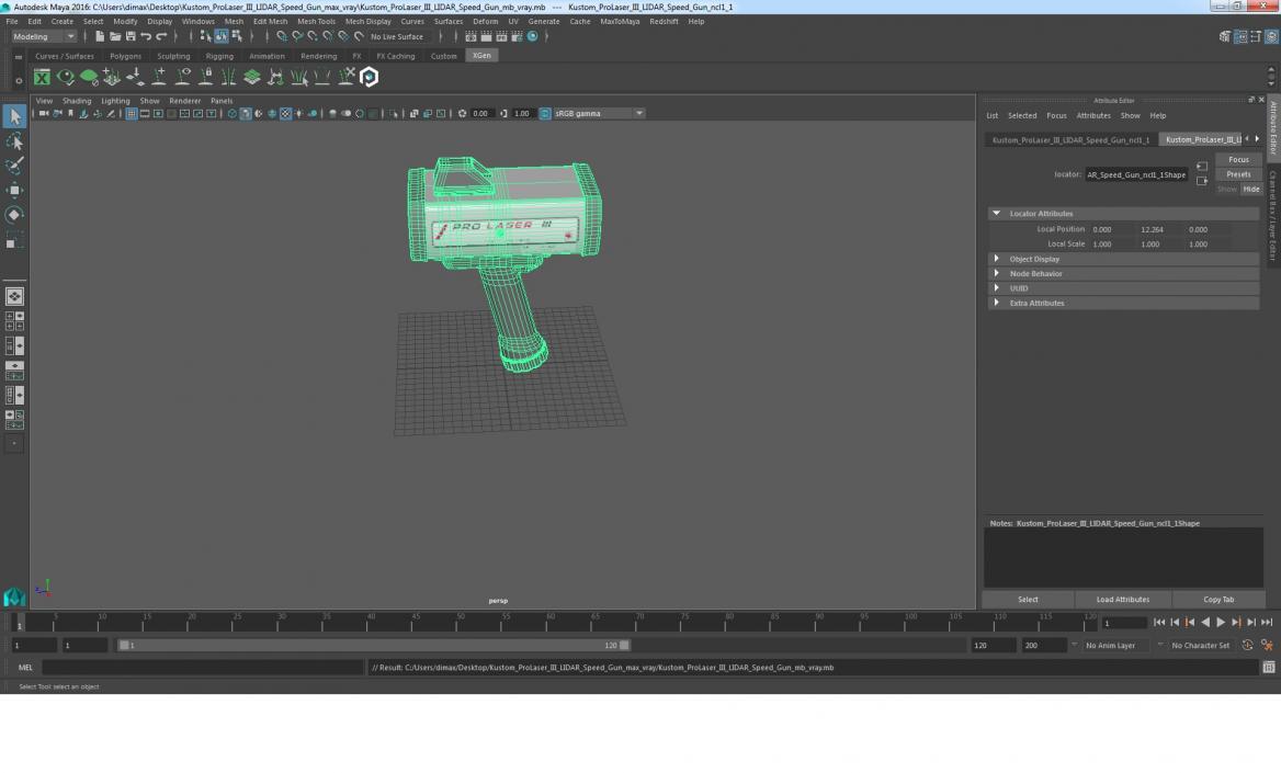 3D model Kustom ProLaser III LIDAR Speed Gun