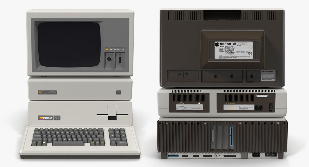 Retro Apple Computers Collection 2 3D model