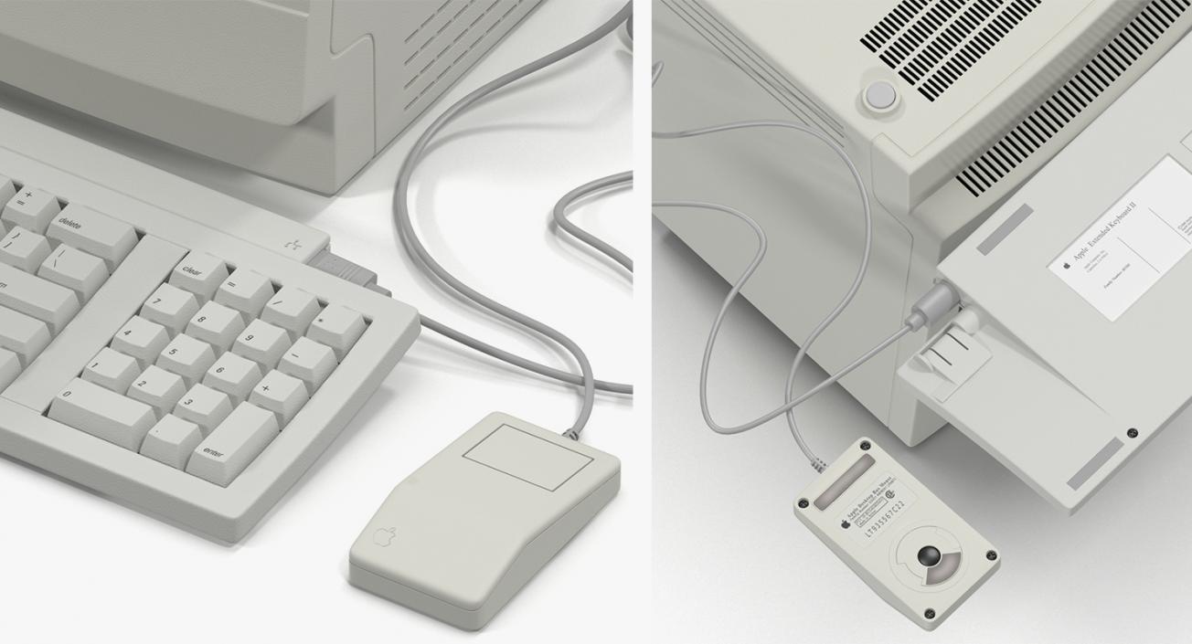 Retro Apple Computers Collection 2 3D model