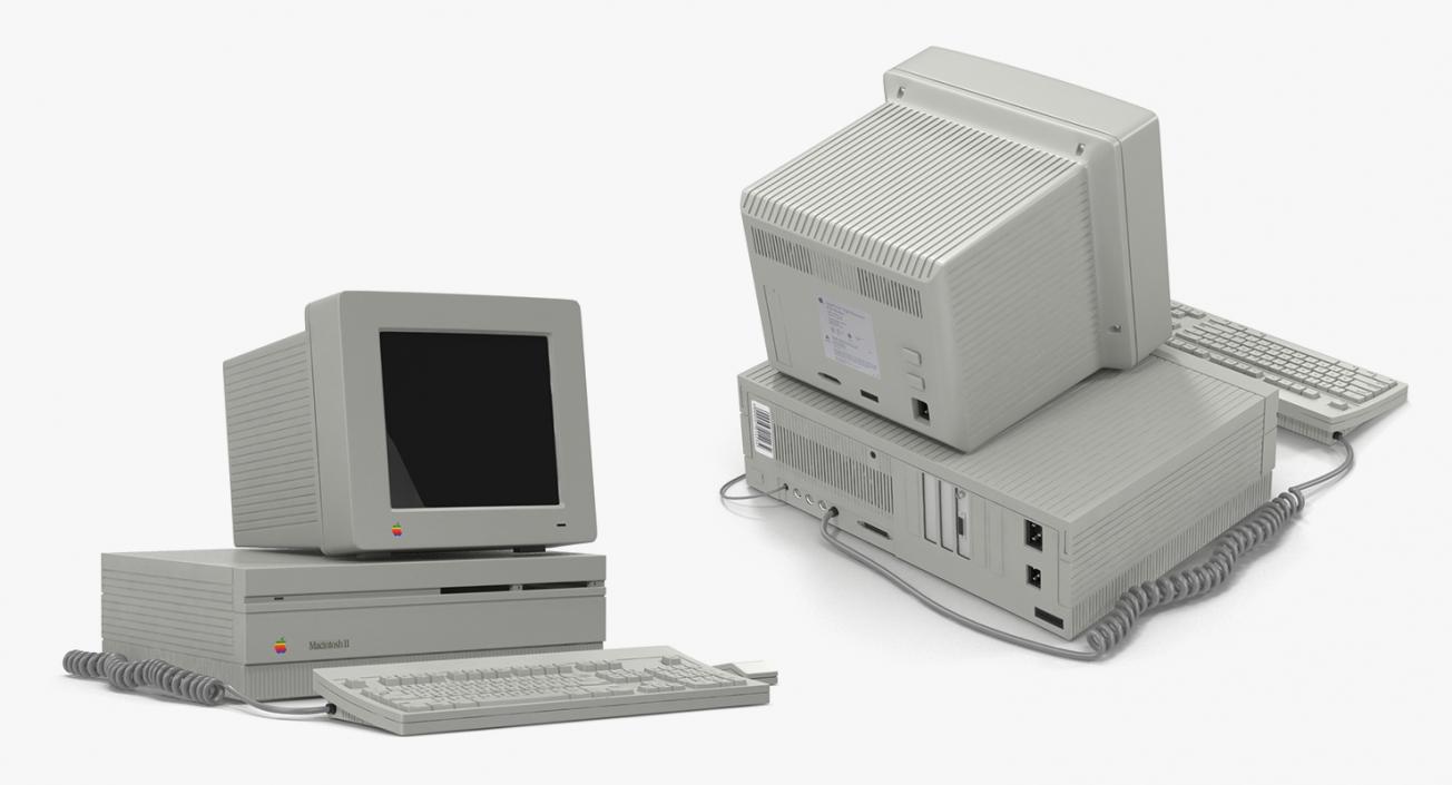 Retro Apple Computers Collection 2 3D model