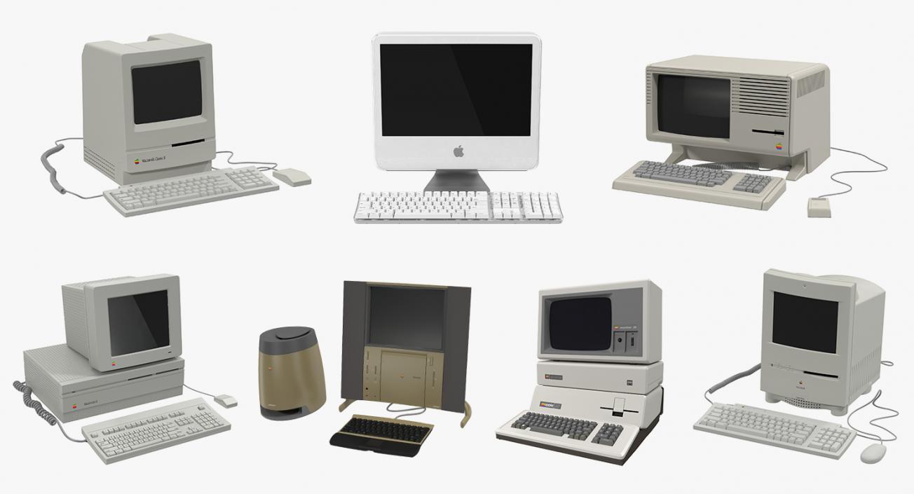 Retro Apple Computers Collection 2 3D model