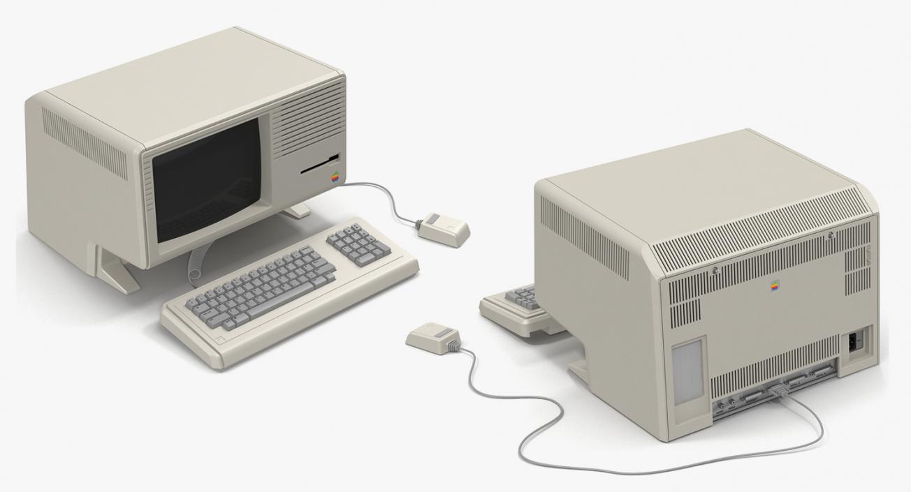 Retro Apple Computers Collection 2 3D model