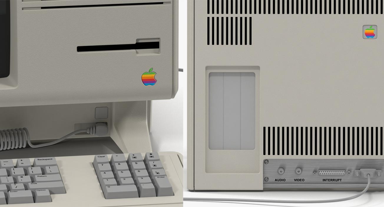 Retro Apple Computers Collection 2 3D model