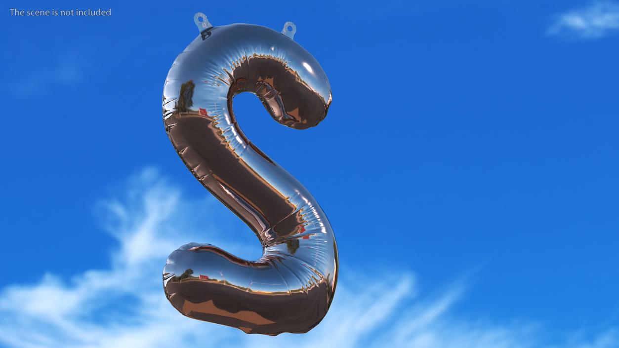 Balloon Numbers Set Rose Gold 3D model