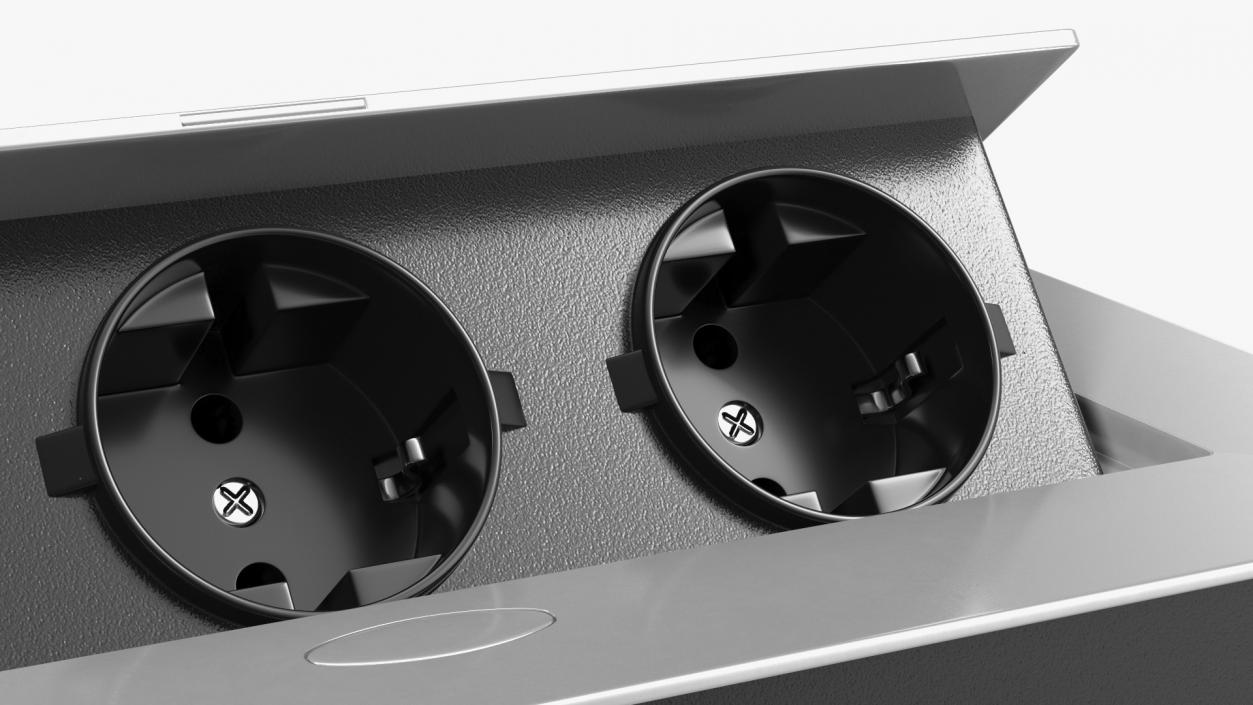 3D Black Triple Hidden Socket