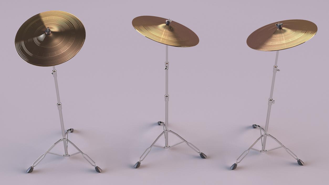 3D Crash Cymbal with Stand model