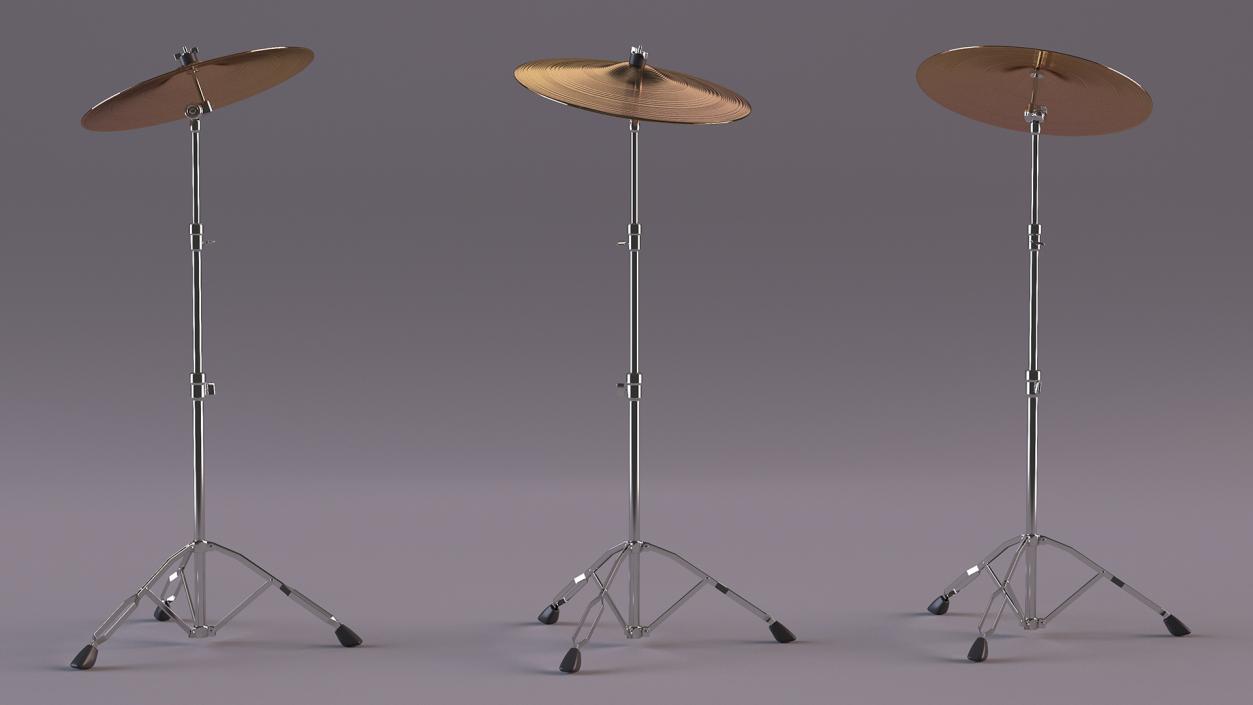 3D Crash Cymbal with Stand model