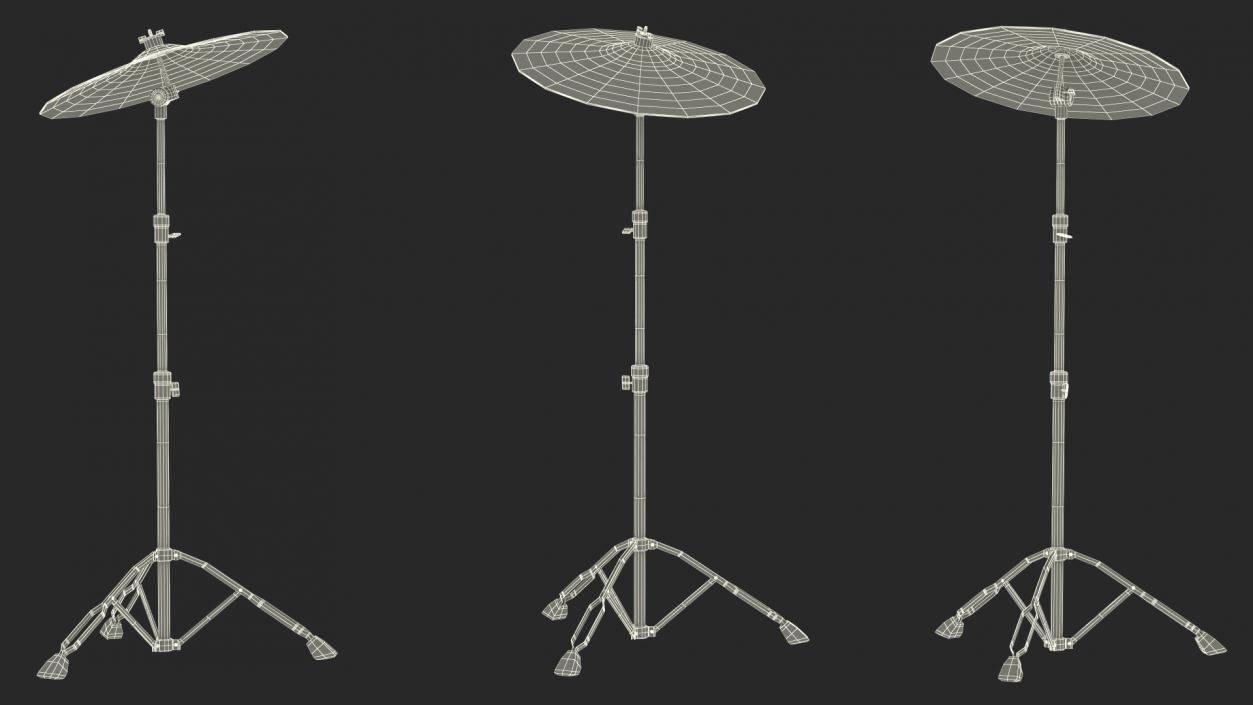 3D Crash Cymbal with Stand model