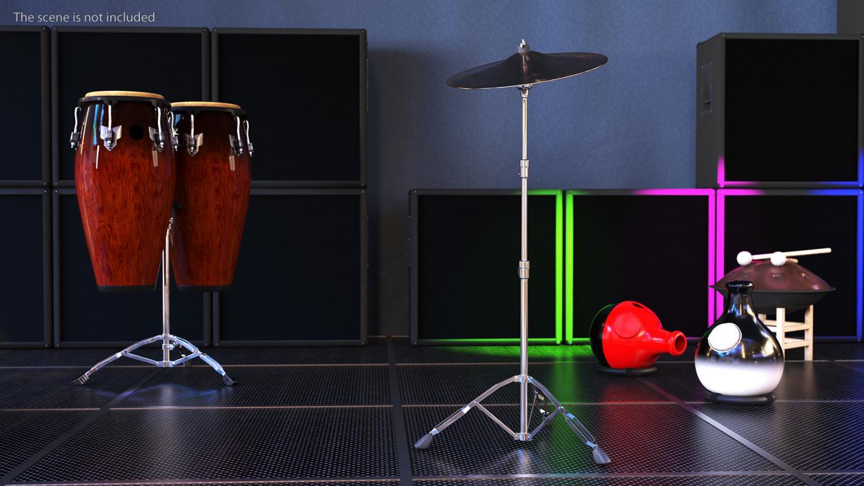 3D Crash Cymbal with Stand model