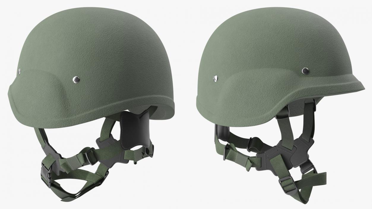 USMC Lightweight Armored Helmet Green 3D