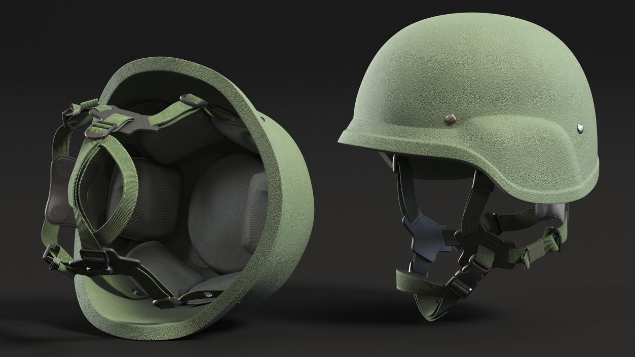 USMC Lightweight Armored Helmet Green 3D