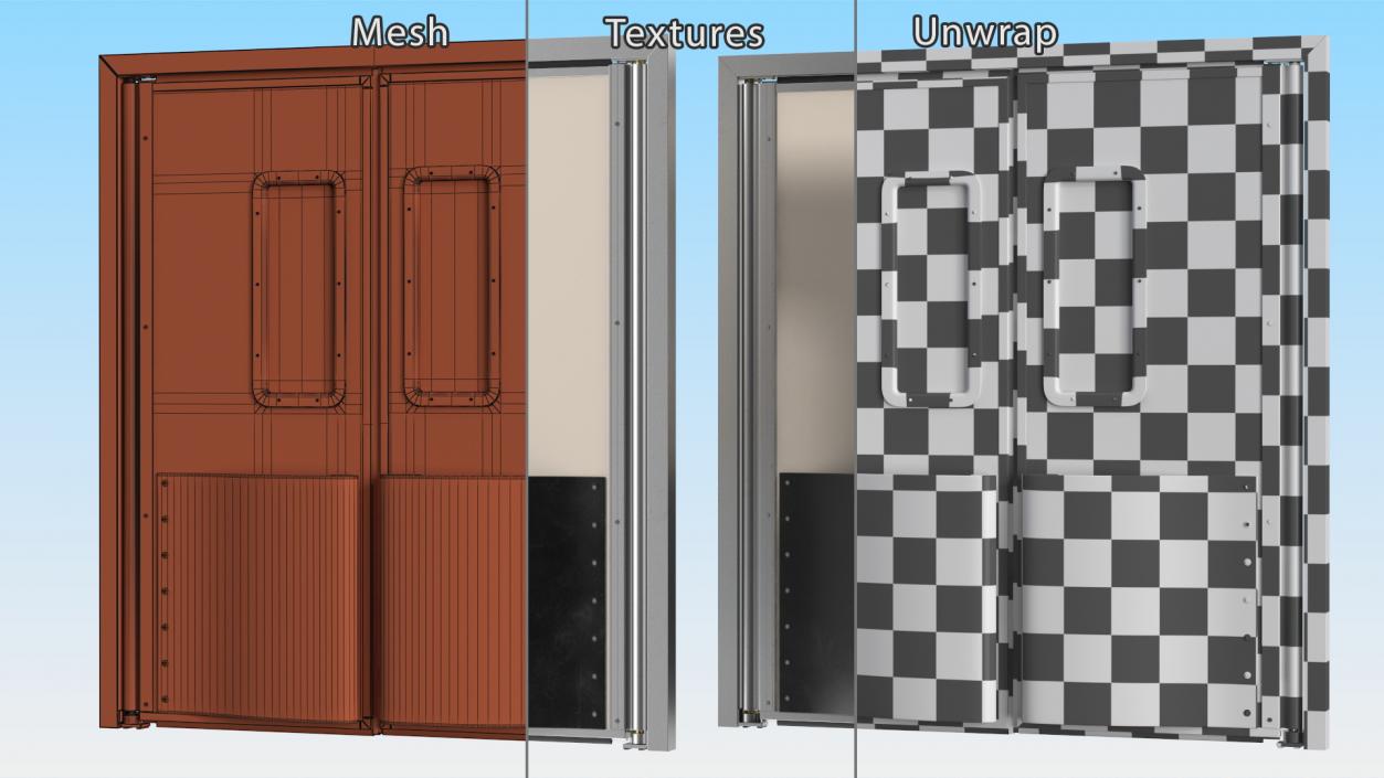 Impact Traffic Beige Polymer Doors 3D model