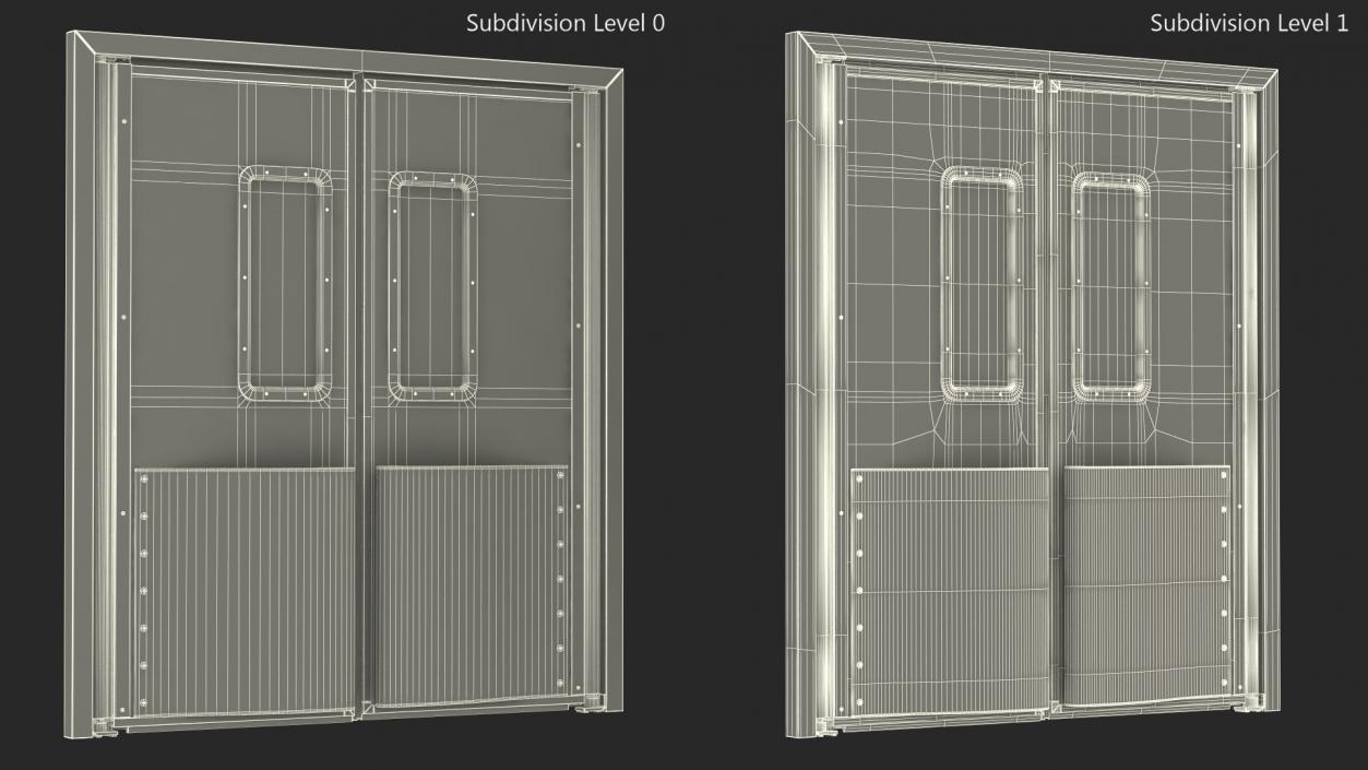 Impact Traffic Beige Polymer Doors 3D model