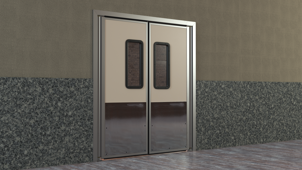 Impact Traffic Beige Polymer Doors 3D model