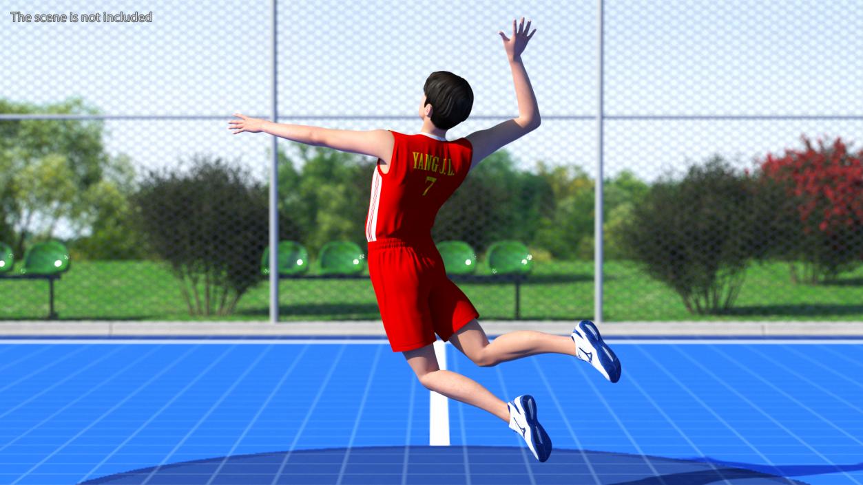 Chinese Volleyball Player Rigged 3D