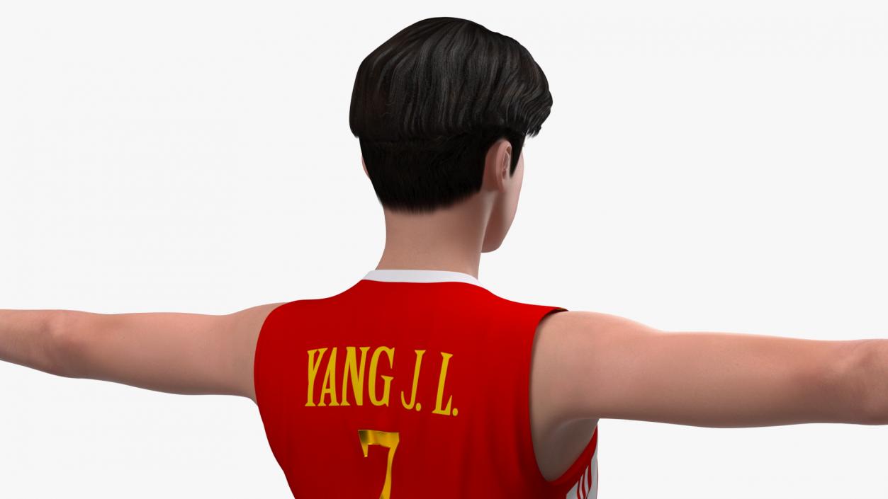 Chinese Volleyball Player Rigged 3D