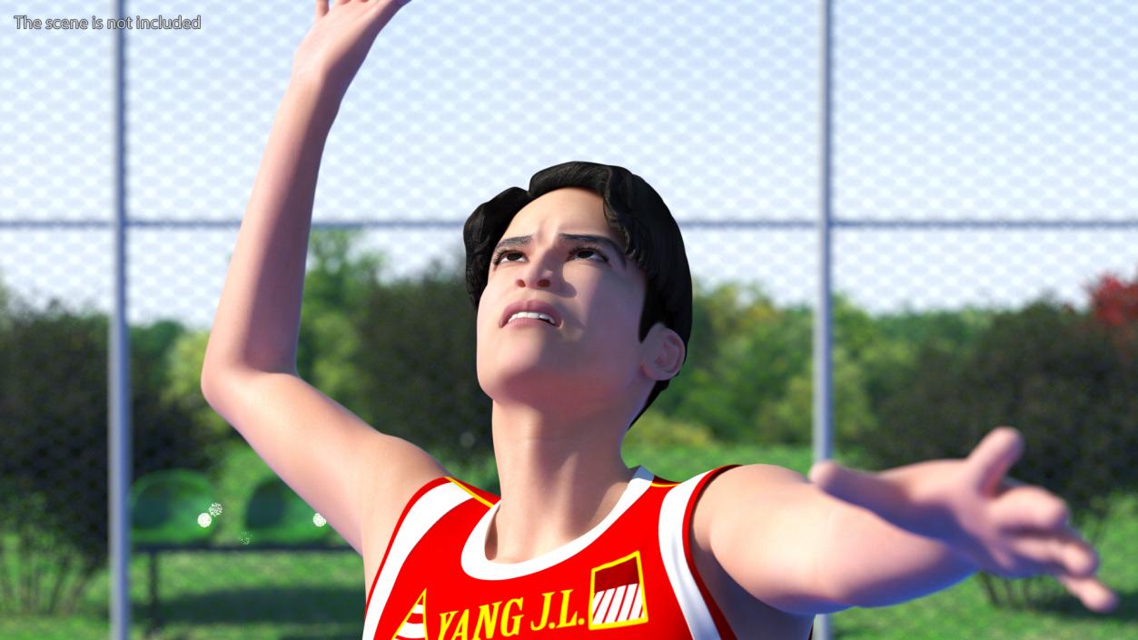 Chinese Volleyball Player Rigged 3D