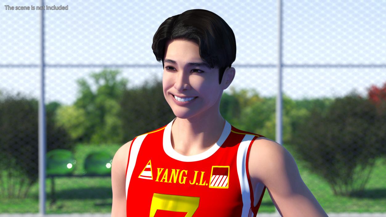 Chinese Volleyball Player Rigged 3D