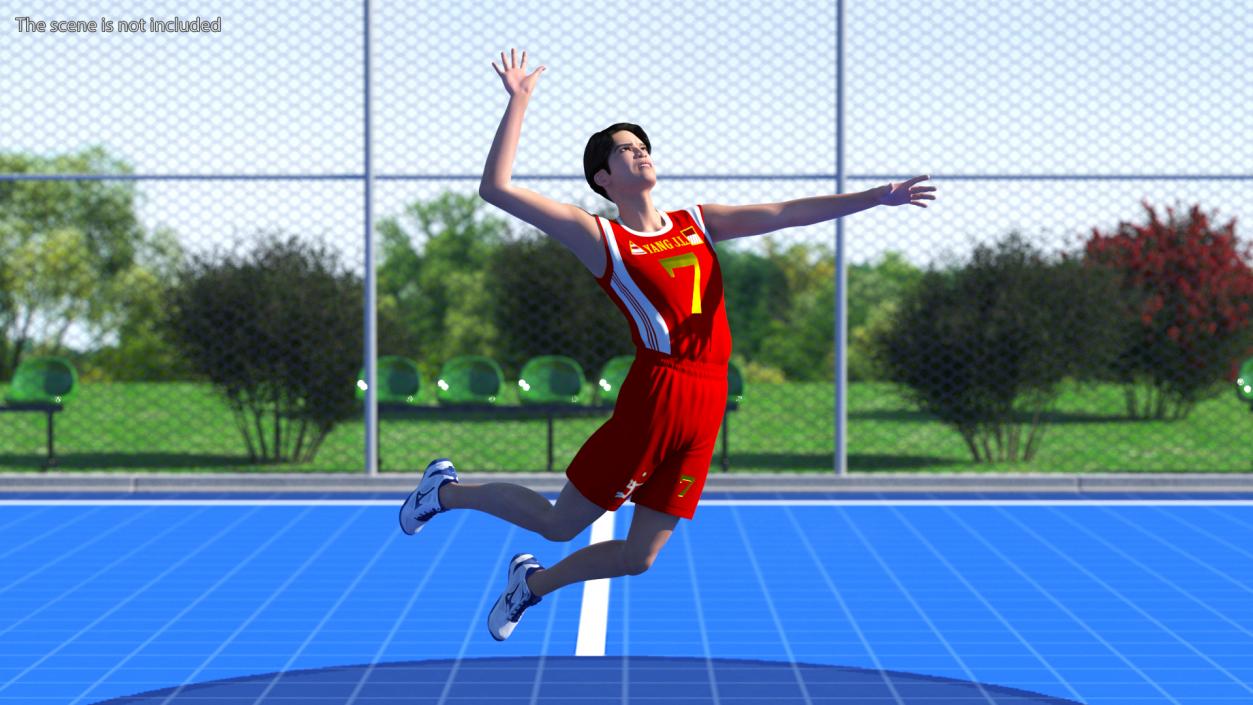 Chinese Volleyball Player Rigged 3D